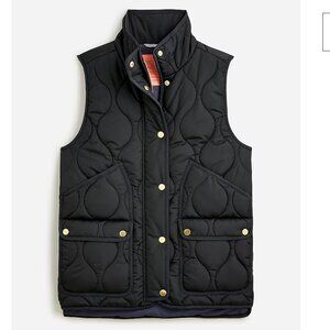 J. Crew Signature Primaloft Puffer Vest - Quilted - Black | Size S (Worn Once)